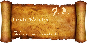 Frech Márton névjegykártya